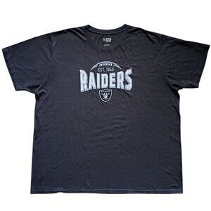 Raiders NFL Team Apparel Men's Short Sleeve T-Shirt, XXL Color Gray